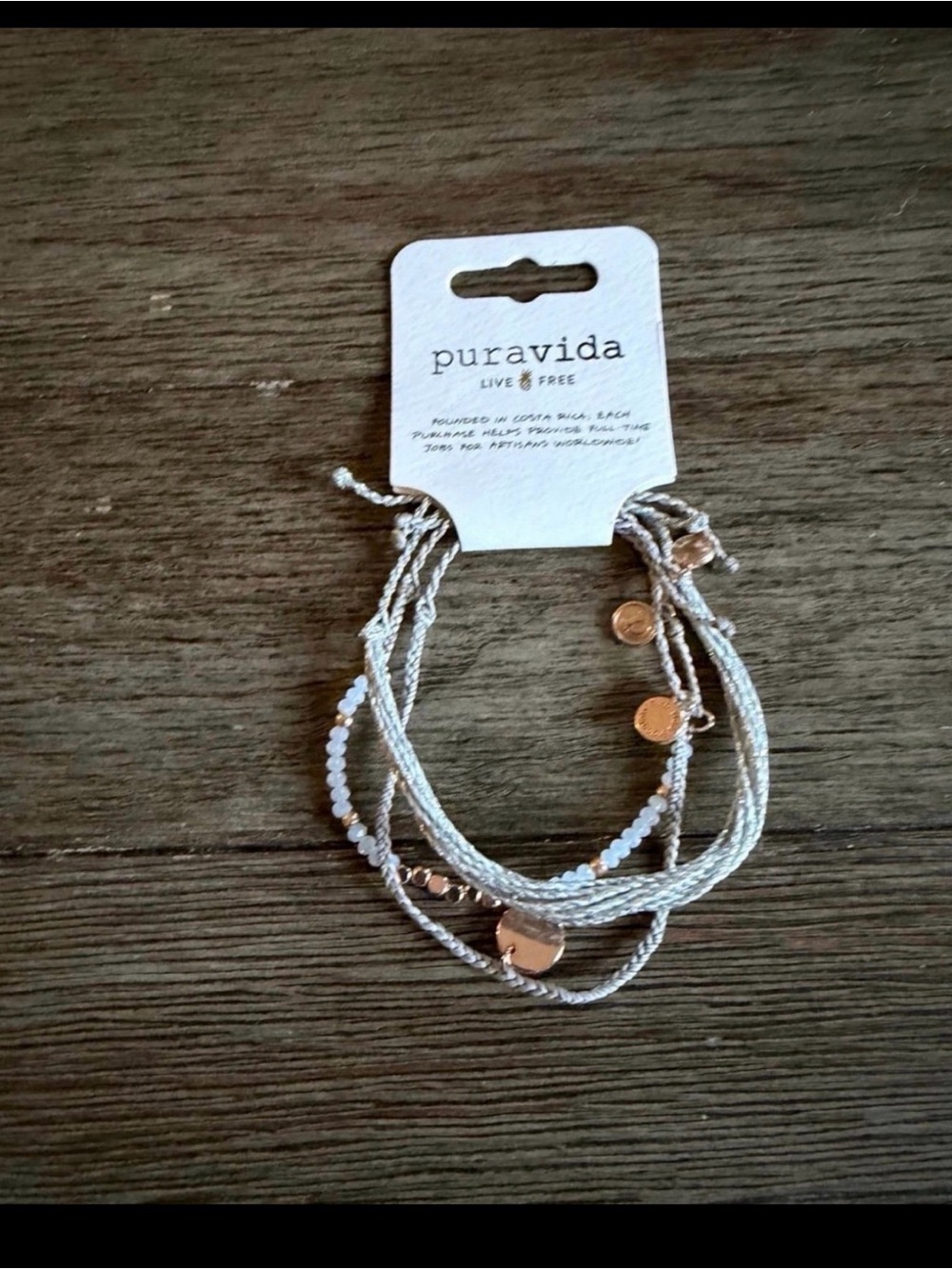 Pura Vida Monthly Bracelet Pack. Gray / Silver Tones. Gold Accents. Brand New